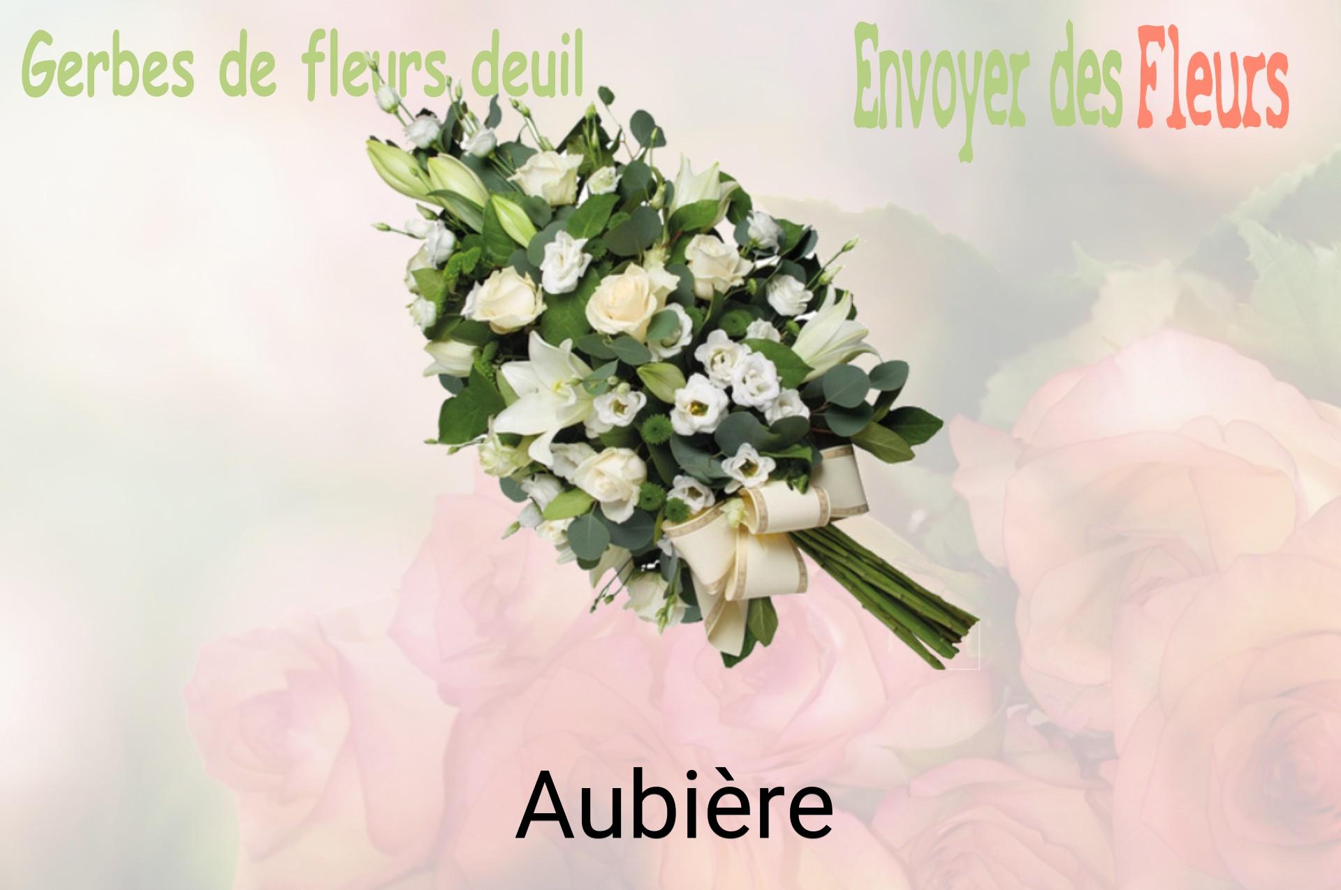 Gerbe de fleurs de deuil livrée à Aubière